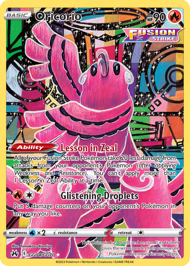 Oricorio Trainer Gallery Rare Holo (GG04/GG70) Crown Zenith Galarian Gallery