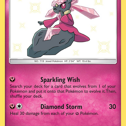 Diancie Rare Shiny (SV36/SV94) Hidden Fates Shiny Vault