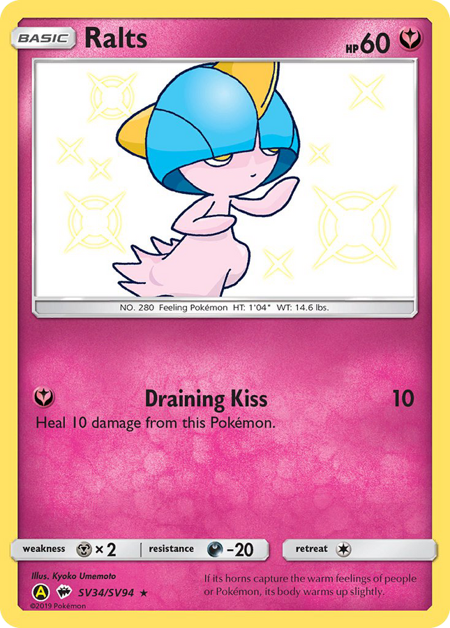 Ralts Rare Shiny (SV34/SV94) Hidden Fates Shiny Vault