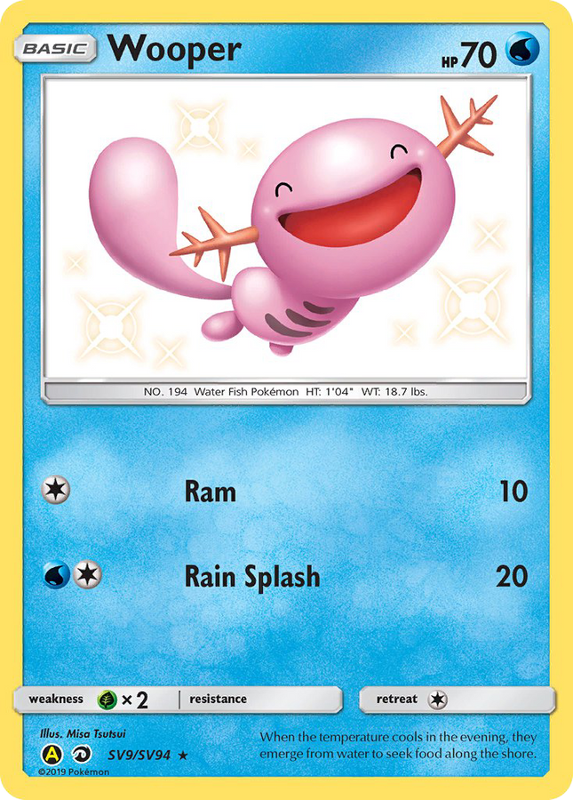 Wooper Rare Shiny (SV9/SV94) Hidden Fates Shiny Vault