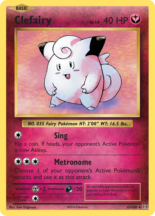 Clefairy Rare Holo (63/108) Evolutions