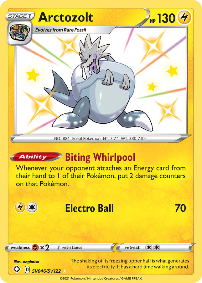 Arctozolt Rare Shiny (SV046/SV122) Shining Fates Shiny Vault