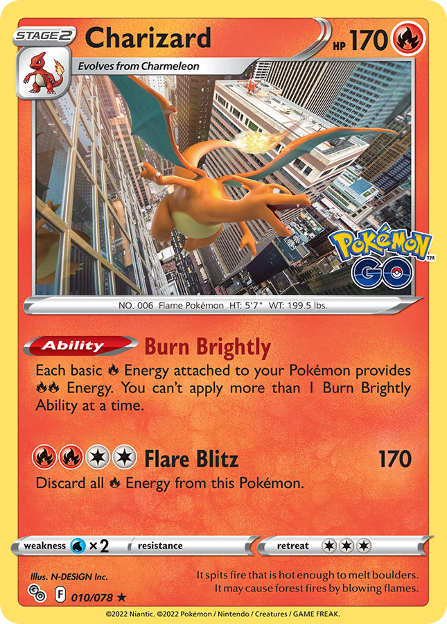 Charizard Rare Holo (010/078) Pokémon GO
