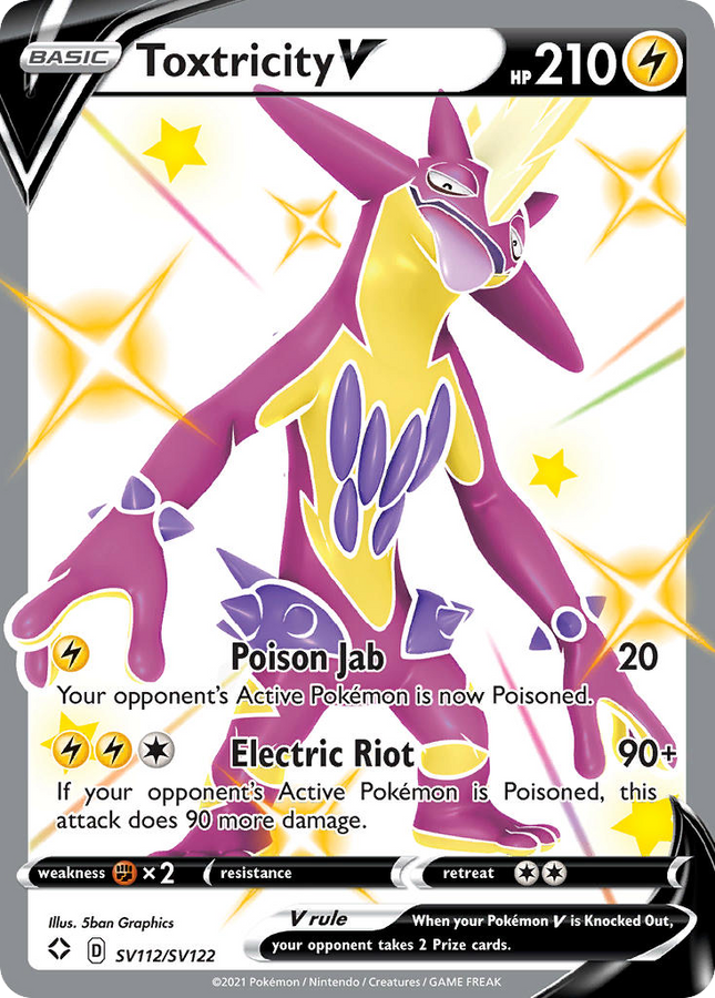 Toxtricity V Rare Holo V (SV112/SV122) Shining Fates Shiny Vault