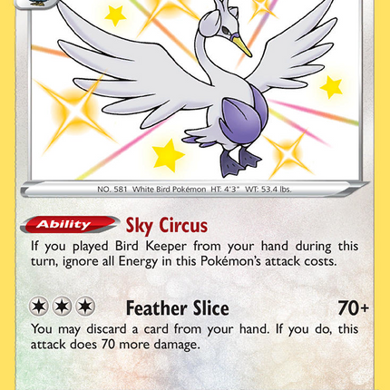Swanna Rare Shiny (SV096/SV122) Shining Fates Shiny Vault