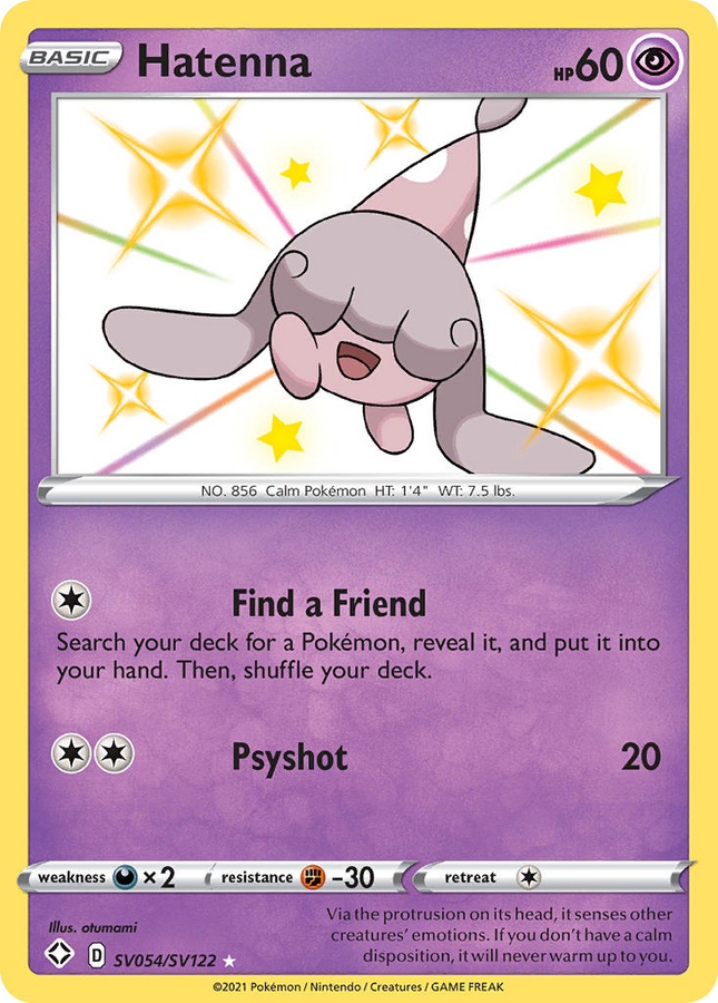 Hatenna Rare Shiny (SV054/SV122) Shining Fates Shiny Vault