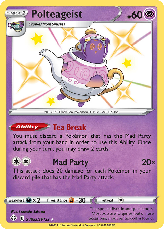 Polteageist Rare Shiny (SV053/SV122) Shining Fates Shiny Vault