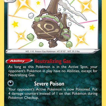 Galarian Weezing Rare Shiny (SV077/SV122) Shining Fates Shiny Vault