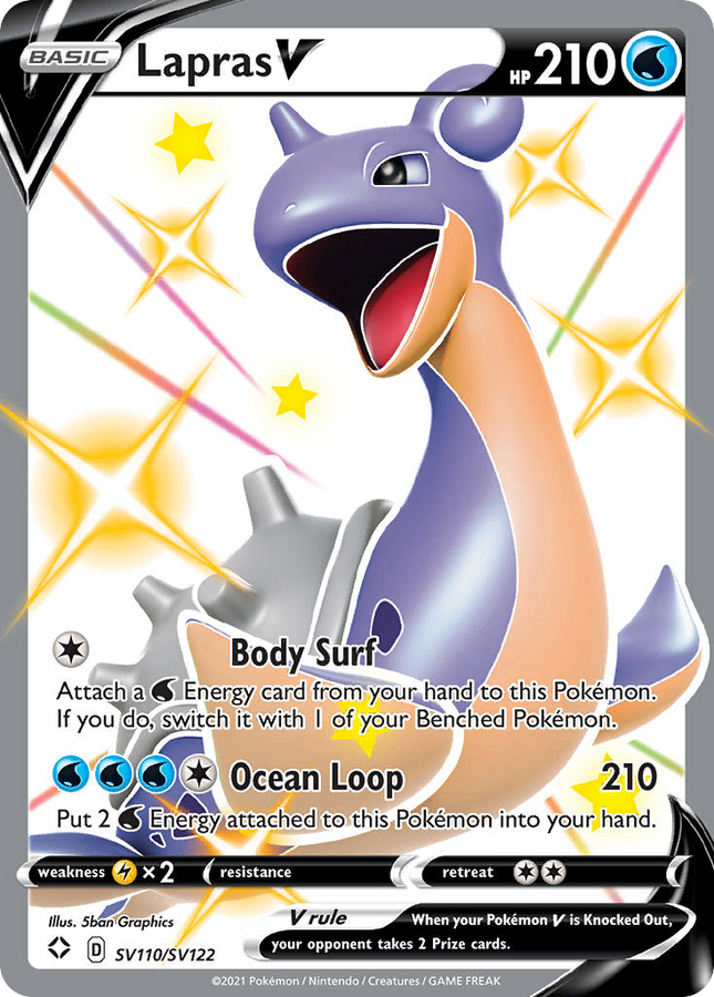 Lapras V Rare Holo V (SV110/SV122) Shining Fates Shiny Vault