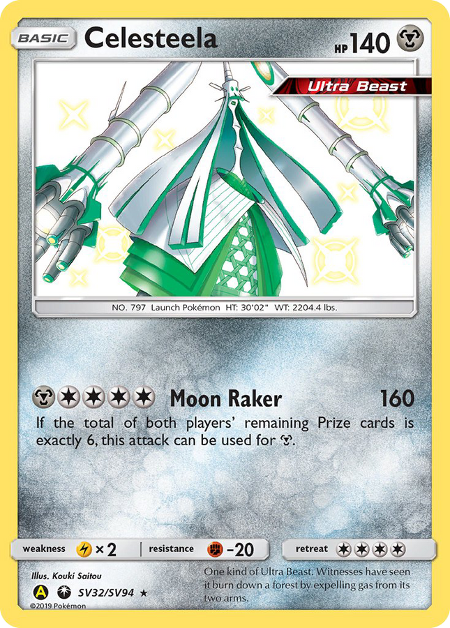 Celesteela Rare Shiny (SV32/SV94) Hidden Fates Shiny Vault