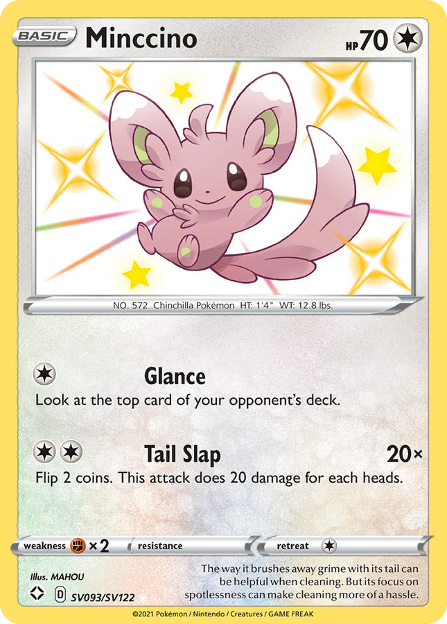 Minccino Rare Shiny (SV093/SV122) Shining Fates Shiny Vault