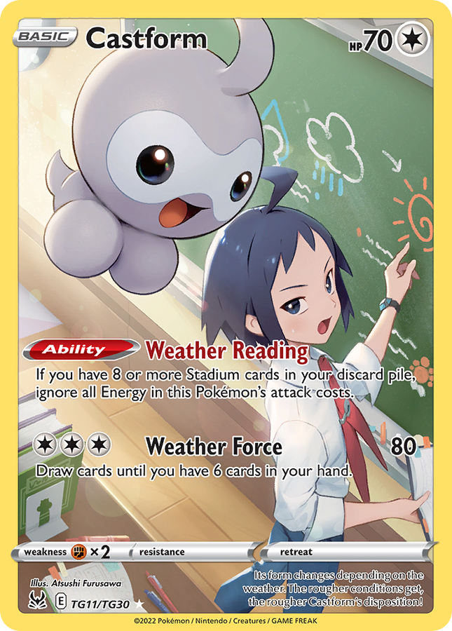 Castform Trainer Gallery Rare Holo (TG11/TG30) Lost Origin Trainer Gallery