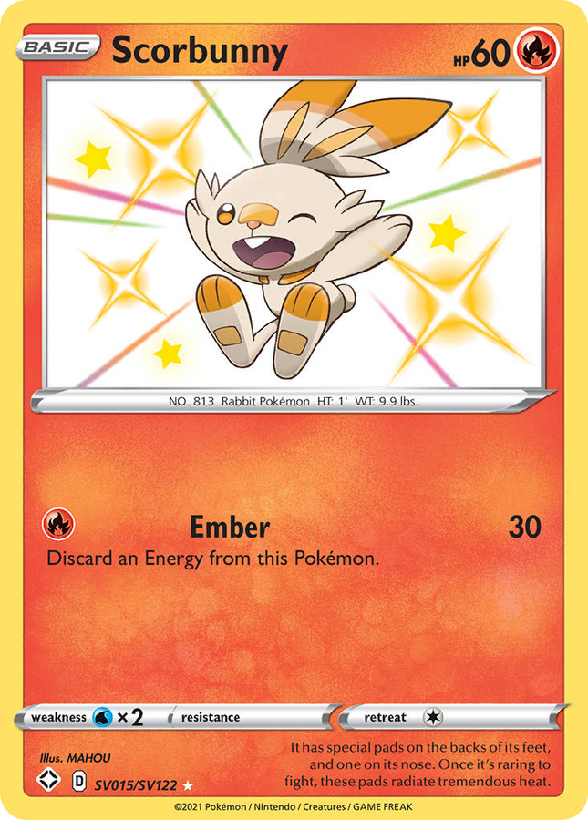 Scorbunny Rare Shiny (SV015/SV122) Shining Fates Shiny Vault