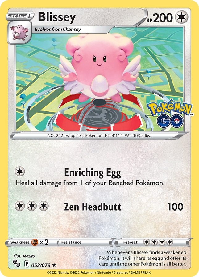 Blissey Rare Holo (052/078) Pokémon GO