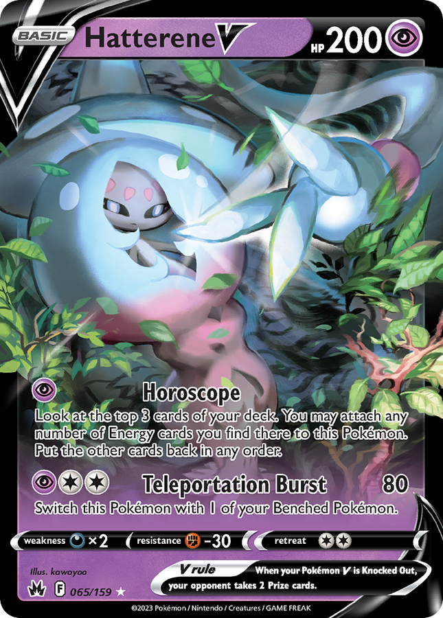 Hatterene V Rare Holo V (065/159) Crown Zenith