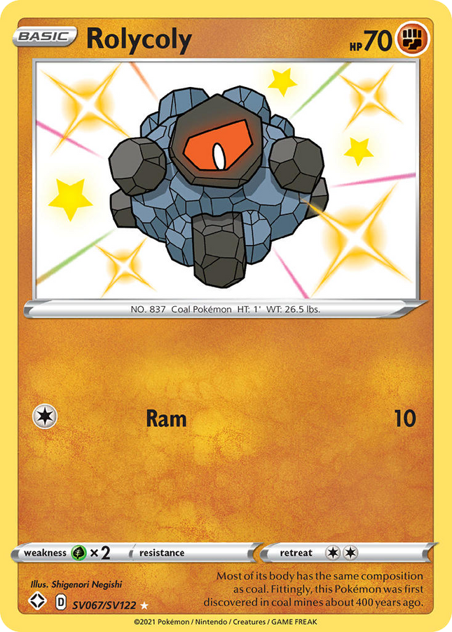 Rolycoly Rare Shiny (SV067/SV122) Shining Fates Shiny Vault