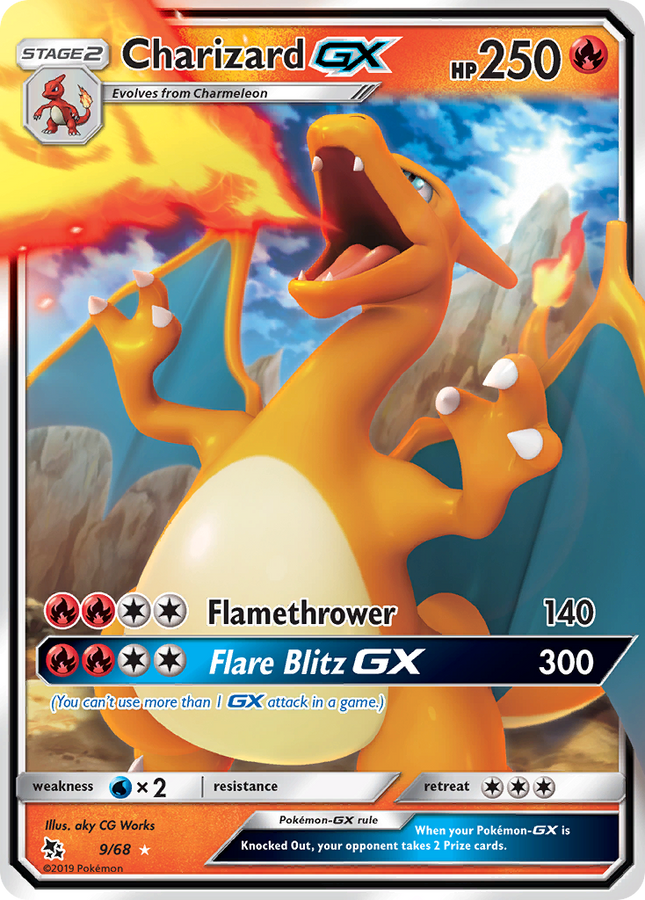 Charizard-GX Rare Holo GX (9/68) Hidden Fates