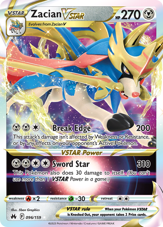 Zacian VSTAR Rare Holo VSTAR (096/159) Crown Zenith