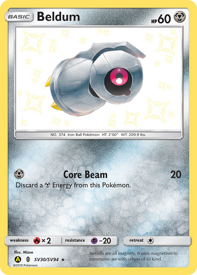 Beldum Rare Shiny (SV30/SV94) Hidden Fates Shiny Vault