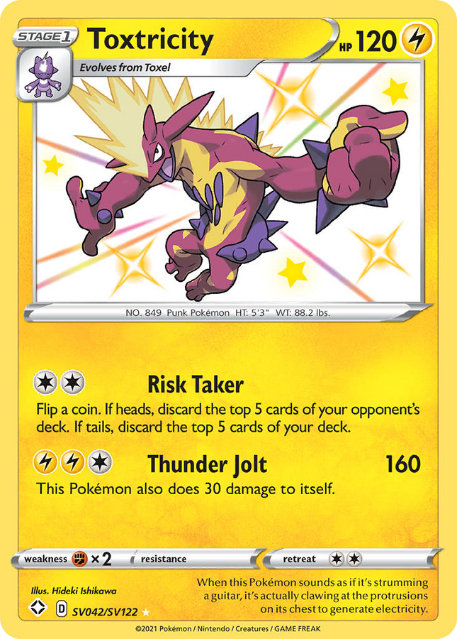 Toxtricity Rare Shiny (SV042/SV122) Shining Fates Shiny Vault