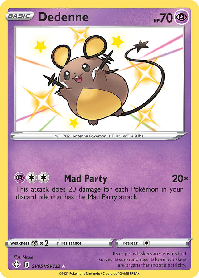 Dedenne Rare Shiny (SV051/SV122) Shining Fates Shiny Vault
