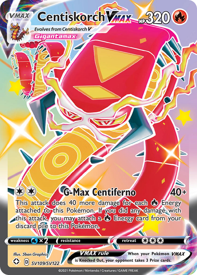 Centiskorch VMAX Rare Holo VMAX (SV109/SV122) Shining Fates Shiny Vault