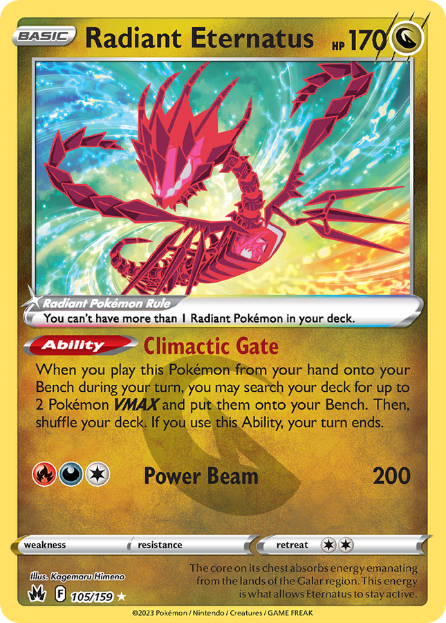 Radiant Eternatus Radiant Rare (105/159) Crown Zenith