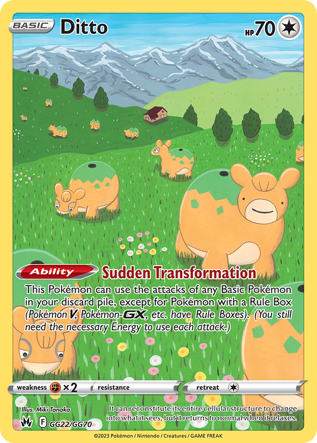 Ditto Trainer Gallery Rare Holo (GG22/GG70) Crown Zenith Galarian Gallery