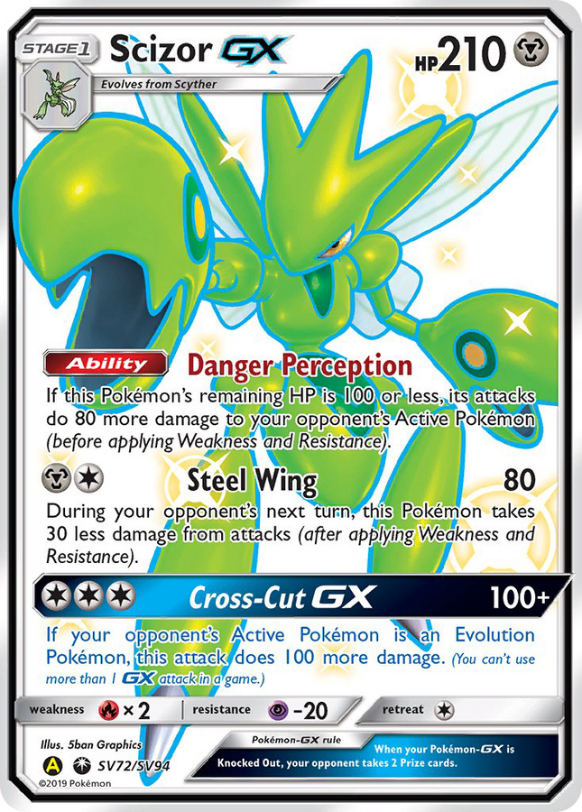 Scizor-GX Rare Shiny GX (SV72/SV94) Hidden Fates Shiny Vault