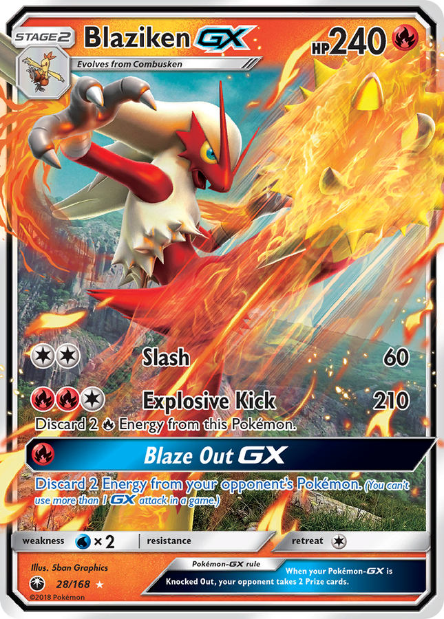 Blaziken-GX Rare Holo GX (28/168) Celestial Storm