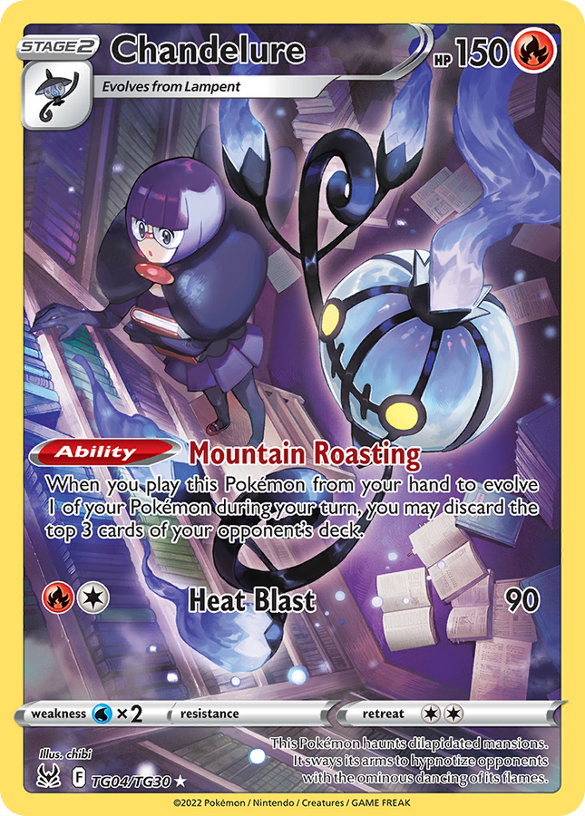 Chandelure Trainer Gallery Rare Holo (TG04/TG30) Lost Origin Trainer Gallery