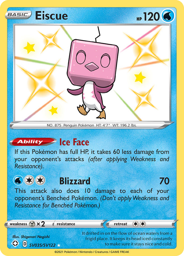 Eiscue Rare Shiny (SV035/SV122) Shining Fates Shiny Vault