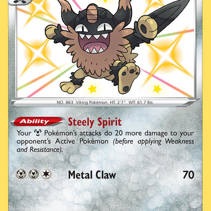 Galarian Perrserker Rare Shiny (SV087/SV122) Shining Fates Shiny Vault