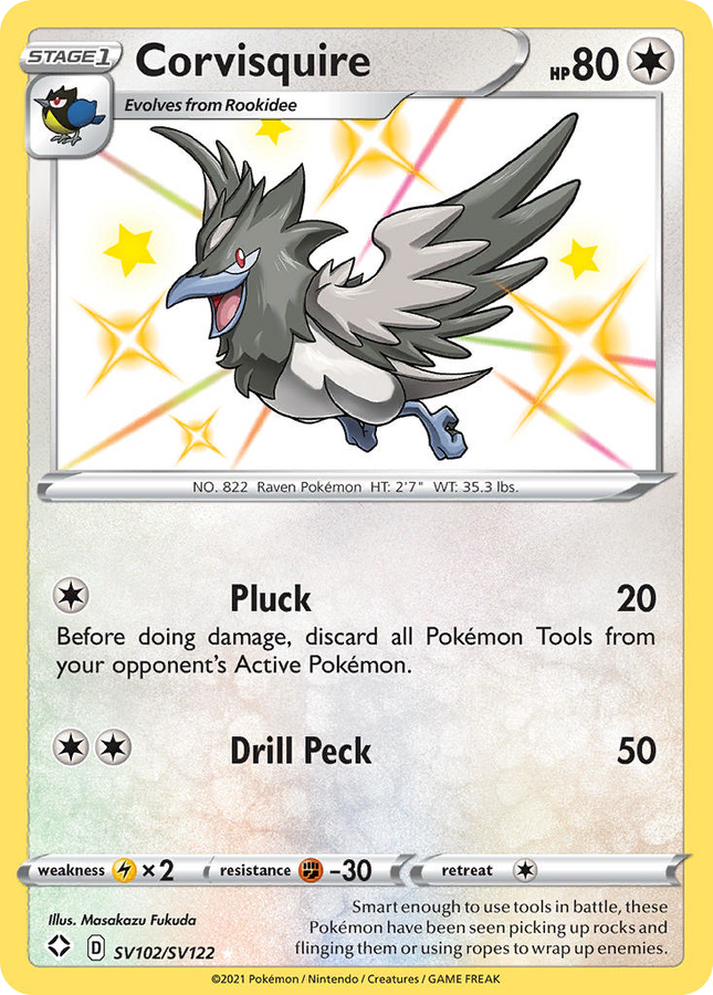 Corvisquire Rare Shiny (SV102/SV122) Shining Fates Shiny Vault