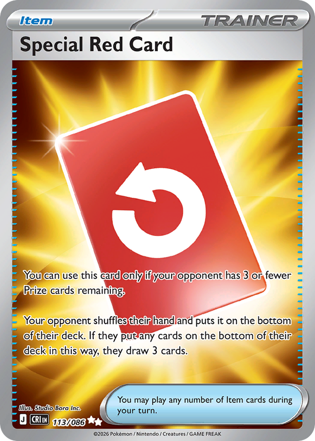 Special Red Card Ultra Rare (113/086) Chaos Rising