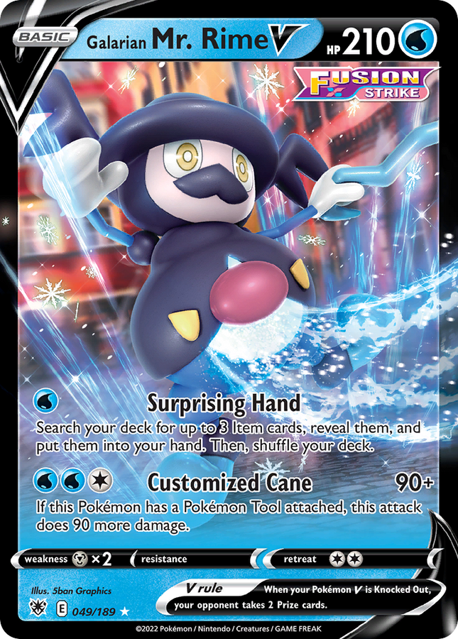 Galarian Mr. Rime V Rare Holo V (049/189) Astral Radiance