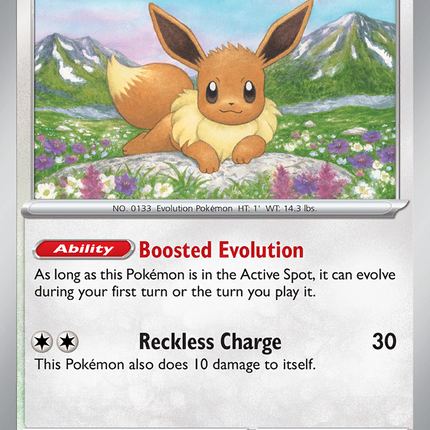 Eevee Common (074/131) Prismatic Evolutions Poke Ball Reverse Holofoil