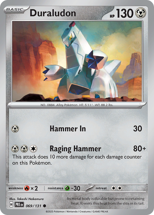 Duraludon Common (069/131) Prismatic Evolutions Master Ball Reverse Holofoil