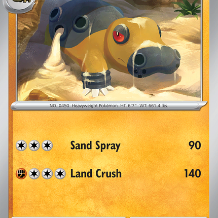 Hippowdon Common (053/131) Prismatic Evolutions Master Ball Reverse Holofoil