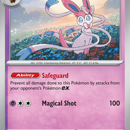 Sylveon Rare (040/131) Prismatic Evolutions Poke Ball Reverse Holofoil