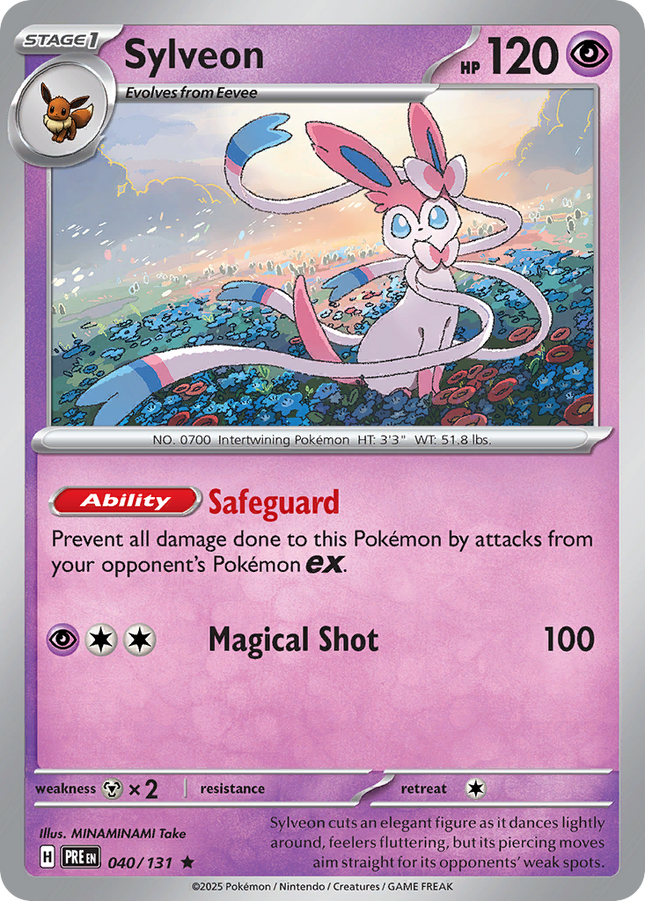 Sylveon Rare (040/131) Prismatic Evolutions Poke Ball Reverse Holofoil – Bescards