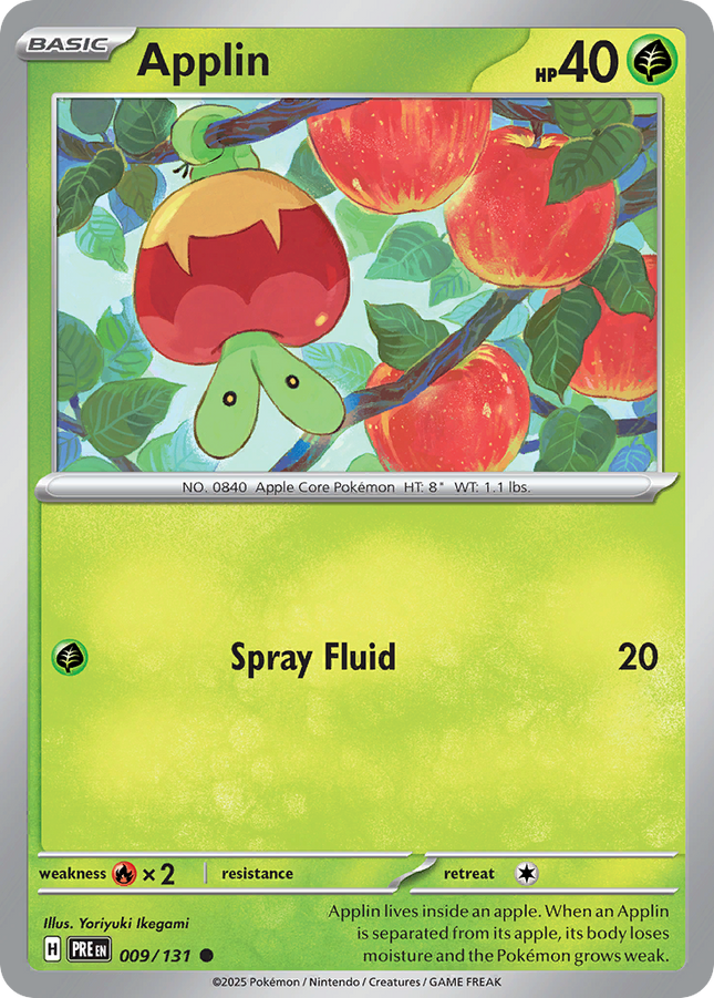 Applin Common (009/131) Prismatic Evolutions Master Ball Reverse Holofoil