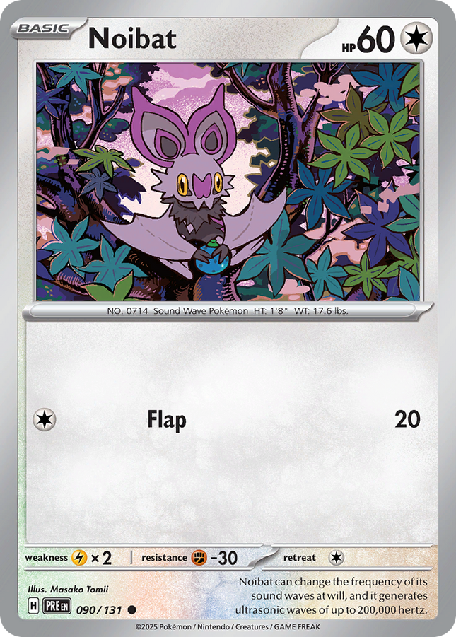 Noibat Common (090/131) Prismatic Evolutions Master Ball Reverse Holofoil