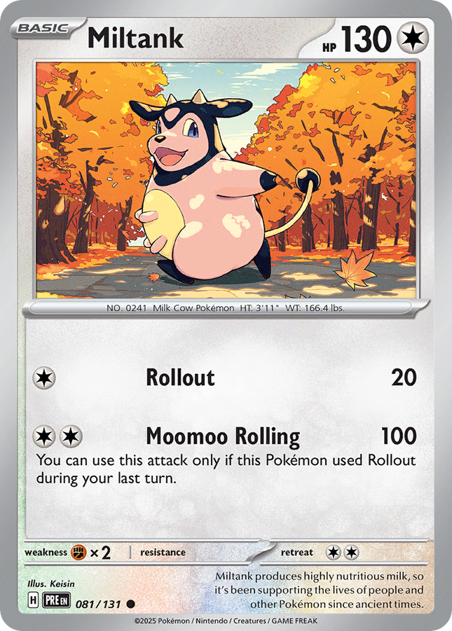 Miltank Common (081/131) Prismatic Evolutions Master Ball Reverse Holofoil