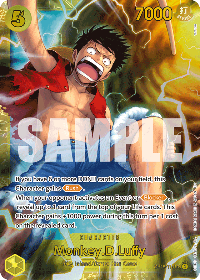 Monkey.D.Luffy Secret Rare (OP15-119) Adventure on Kami's Island