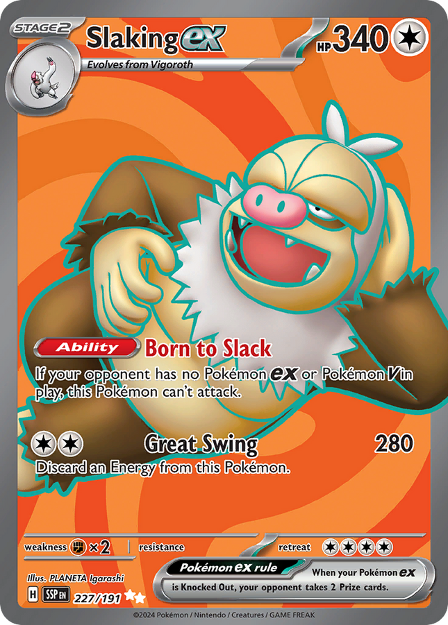 Slaking ex Ultra Rare (227/191) Surging Sparks