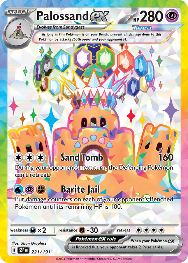 Palossand ex Ultra Rare (221/191) Surging Sparks