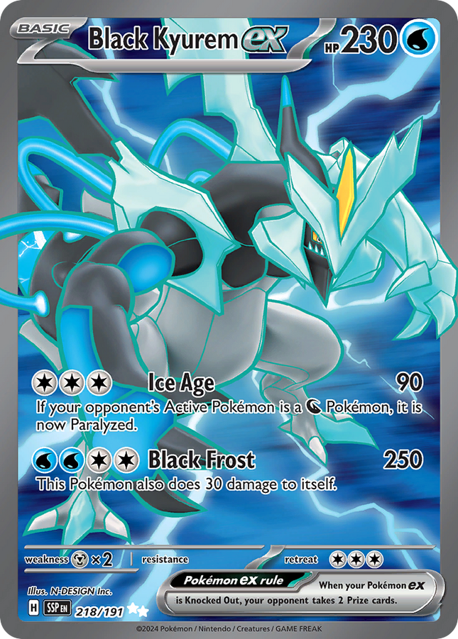 Black Kyurem ex Ultra Rare (218/191) Surging Sparks