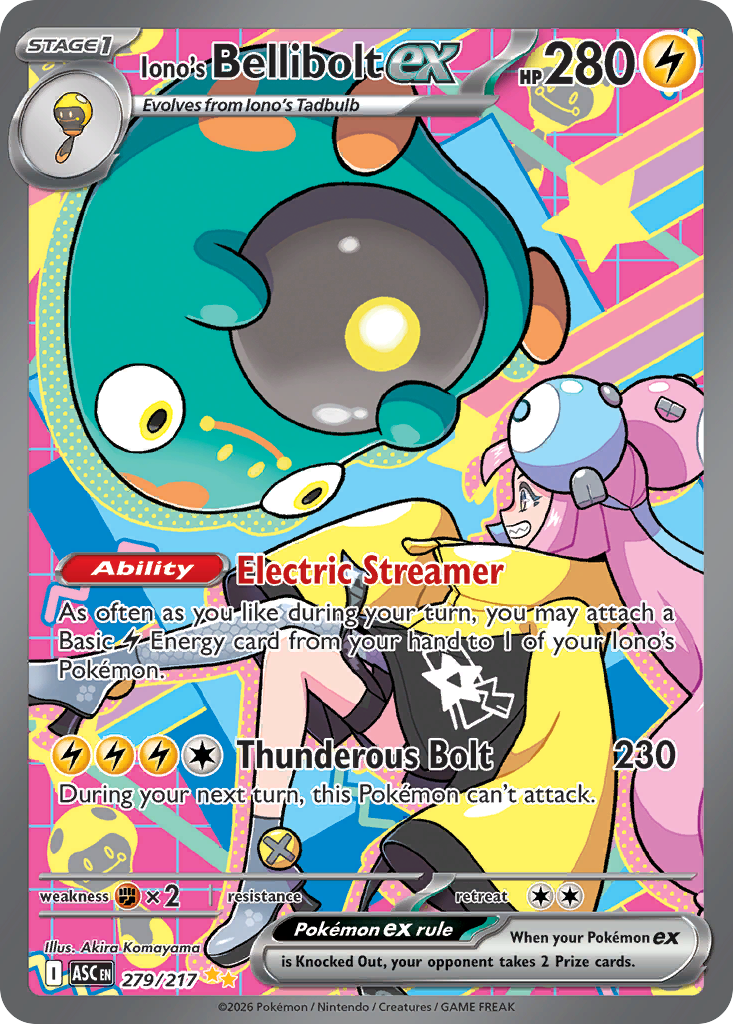 Iono's Bellibolt ex Special Illustration Rare (279/217) Ascended Heroe – Bescards