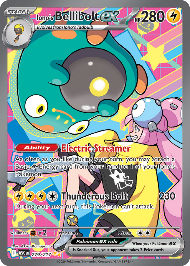 Iono's Bellibolt ex Special Illustration Rare (279/217) Ascended Heroes